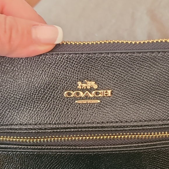 Coach Black Leather Wristlet